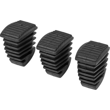 3 Pièces Patins Caoutchouc pour Pieds de Batterie, Supports Cymbales, Racks Percussion, Pièces de Rechange Noires WC11 (1/5)