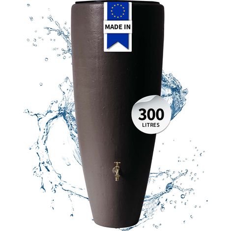 GARANTIA Réservoir 2en1 300L moka avec bac à plantes intégré - Design fonctionnel pour jardin écoresponsable