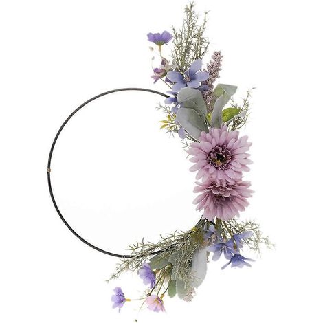 Couronne de fleurs artificielles suspendue, décoration de mariage, 1 pièce, intérieur/extérieur (1/5)