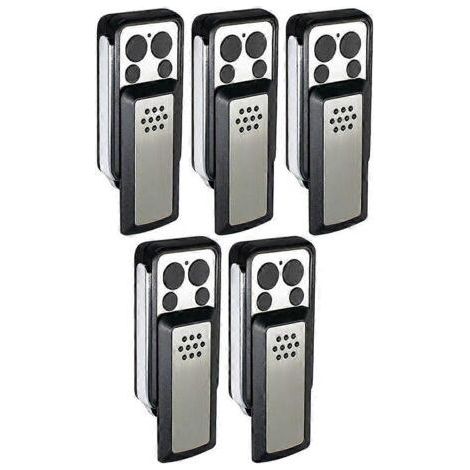 Lot de 5 télécommandes 114253 pour porte de garage/portail, 433,92 MHz, compatibles avec les télécommandes de portail électrique AVIDSEN 104257, 104251 et 114253. (1/5)