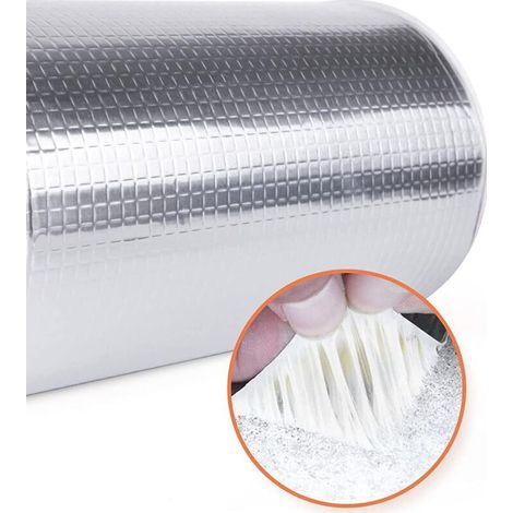 Ruban D Etanchéité Butyle - 1 Pièce - 15,5 cm De Largeur - Auto-Adhésif - Pour Toits Tuyaux Murs Extérieurs - Papier Aluminium Butyle (1/4)