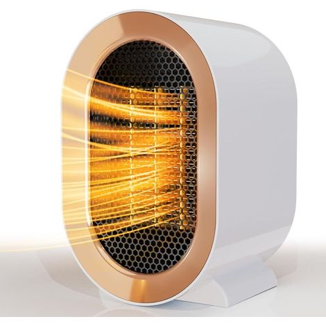Radiateurs d'appoint portables économes en énergie pour usage intérieur, réglables, protection contre la surchauffe et arrêt automatique (blanc) (1/4)