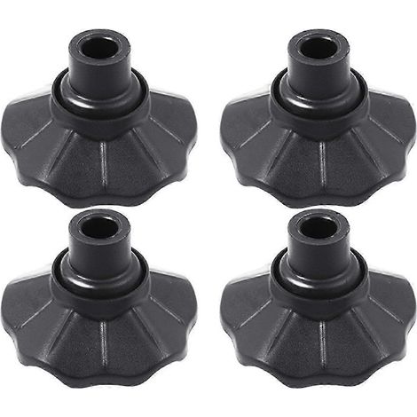 Lot de 4 protections de sol pour chaises de camping, pieds de table et de chaise, 16 mm, noir. (1/5)