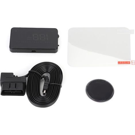 Display head-up universale per auto, avviso di stanchezza del conducente, schermo LED digitale da 3,5 pollici per veicoli a benzina, protocollo OBD2 (1/5)