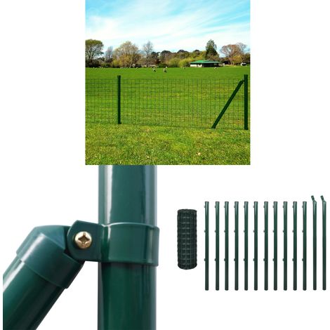 Eurozaun Stahl 25 x 1,5 m Grün - Stabiler Zaun - Gartenzaun - Metallzaun - Sicherheitszaun - Eurozaun - Home & Living (1/3)