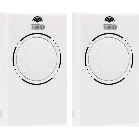 2er-Pack Garagentor-Fernbedienung 868 MHz, 4-Kanal-Torfernbedienung kompatibel mit XT4 868 SLH LR, XT4 868 SLH, XT2 868 SLH LR, XT2 868 SLH (Weiß)