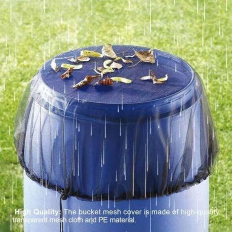 Récupérateur Eau Pluie 97 cm avec Couvercle Filet Anti Moustiques et Débris (1/4)