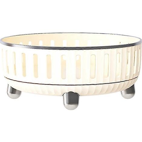Organisateur de maquillage rotatif à 360 degrés pour coiffeuse, jaune crème, B-- (1/5)