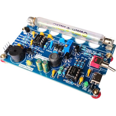 Kit de circuit imprimé pour compteur de rayonnement nucléaire portable à monter soi-même, compteur Geiger domestique pour rayons X et bêta, dosimètre avec alarme sonore et lumineuse (1/5)
