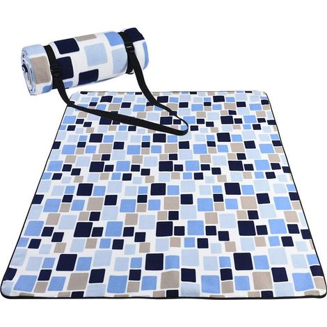 Couverture de pique-nique couverture de plage en plein air voyage pique-nique polaire tapis de plage couverture portable étanche 200x200cm (1/5)