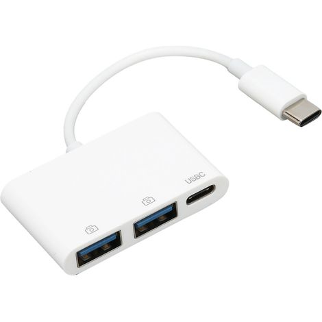 Adaptateur USB, convertisseur USB, souris, clavier, clé USB, appareil photo, connecteurs multiples, adaptateur Type-C vers USB. (1/5)