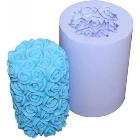 rose moules en silicone de bougie rose à la main de forme moules bougie Artisanat Moules bricolage