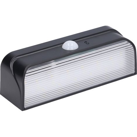 Lumière solaire murale 15 LED avec détecteur de mouvement intelligent, éclairage de jardin extérieur étanche, batterie intégrée incluse, pour clôture et terrasse (1/5)