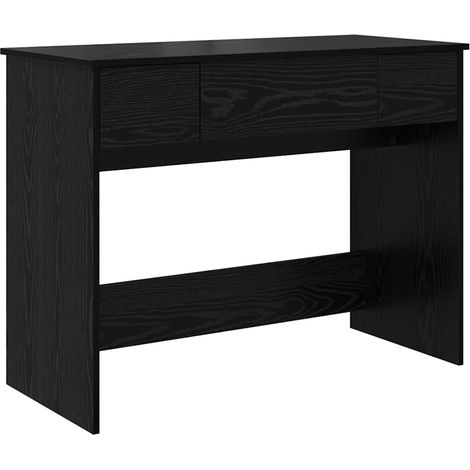 Maison Exclusive - Tavolo per Cosmetici con cassetto Rovere Nero 100 x 45 x 76 cm