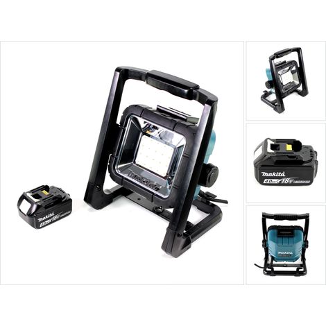 Makita DEADML / DML 805 Proyector LED para la construcción 14,4 - 18 Voltios / 230 Voltios + 1x BL 1840 B 18V - 4Ah Batería Li-Ion con pantalla LED (1/5)