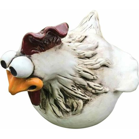 Chicken Statue,Funny Chicken Decor Garden Statues - Outdoor Chicken Sculpture, Rooster Garden Ornaments, Yard Art Kitchen Decor for Garden Lawn Backyard (1/5)