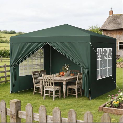 gazebo pieghevole 3x3 m impermeabile regolabile HAVRYA (1/5)