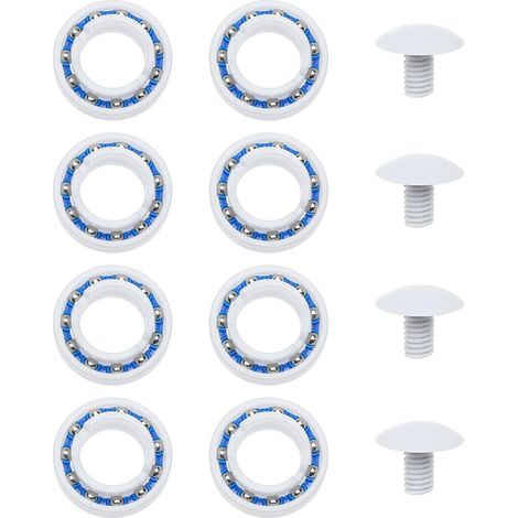 Lot de 12 Accessoires pour Nettoyeur de Piscine Robot de Nettoyage de Piscine Roulements à Billes en Plastique C60 Boulons de Roue en Plastique C55 Compatible avec Polaris 180 280 Piscine Robot (1/5)