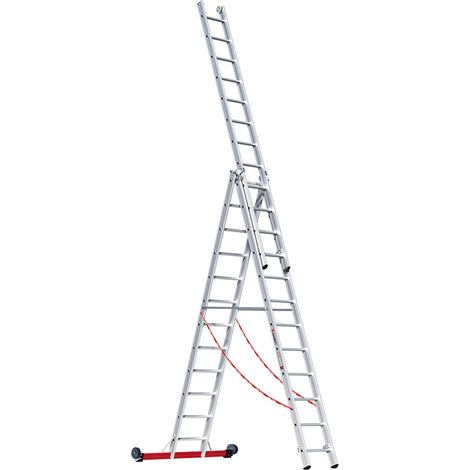 Euroline Premium 30778 Mehrzweckleiter 3-teilig 3x12 Sprossen (1/3)
