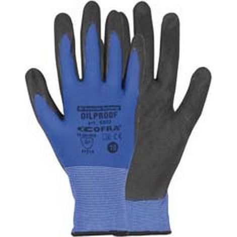 12PZ guanti da lavoro oil proof in nitrile - tg.l