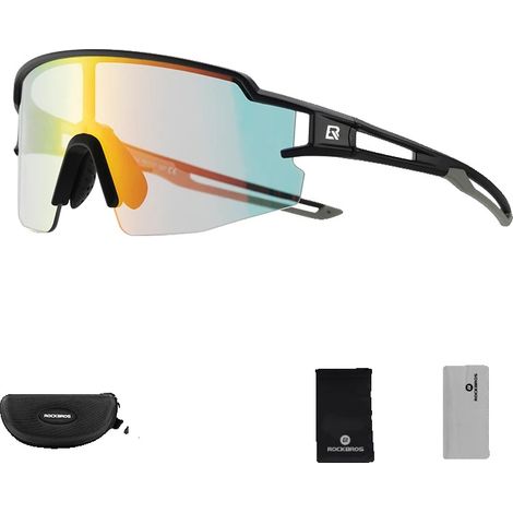 Gafas de ciclismo, lentes fotocromáticas, diseño ligero, 10179BK (1/2)
