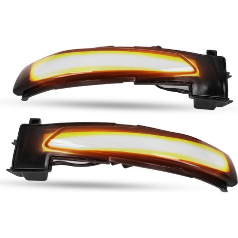 GARRYFIZH Clignotant dynamique LED 6325J5 6325J4, 2 pièces, feu de position de rétroviseur latéral fumé de remplacement pour Peugeot 508 SW 2010 – 2017