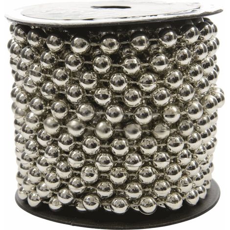 DECORAZIONE GHIRLANDA NATALIZIA 8MMX10MT ARGENTO ADDOBBI ALBERO NATALE DECO
