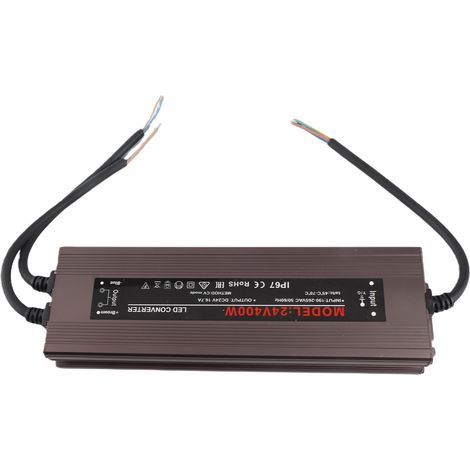 Alimentation LED Étanche IP67 24V Boîtier Aluminium Protection Court-circuit Surtension pour Éclairage Extérieur (1/5)