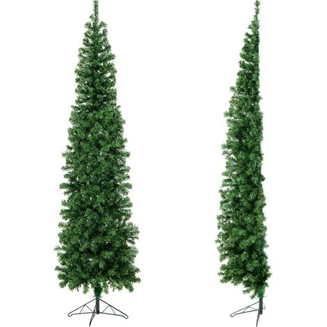 Mezzo albero di Natale 450 punte di ramo con 150 luci LED e supporto metallico (1/4)