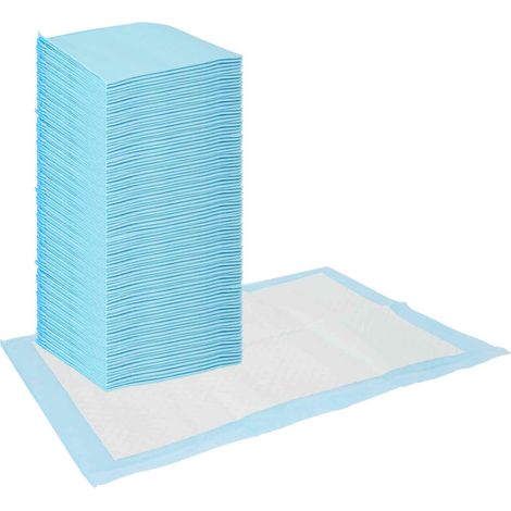 Vliesstoff Haustier Trainingspad 100 pcs Blau und Weiß vidaXL
