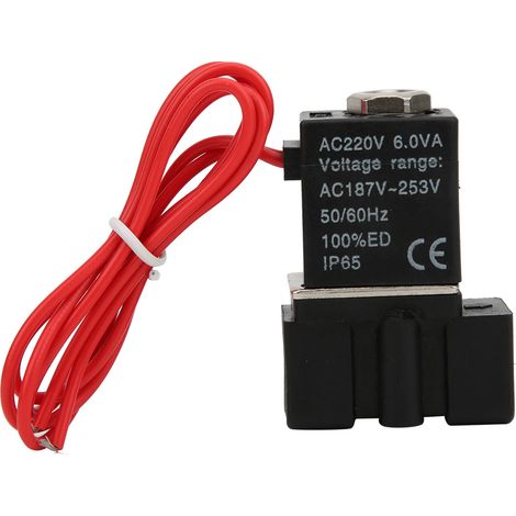 220V elektrisches Magnetventil mit Kunststoff - 2/2-Wege-Schnellanschluss für Luft, Wasser, Öl (G1/4) (1/5)
