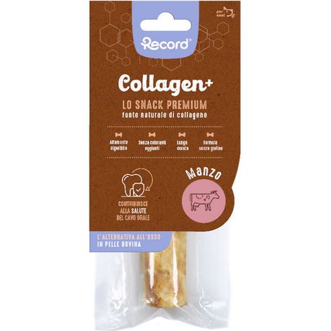 Collagen più 1 tronchetto manzo per cani 12 confezioni x 50 g cad. - M/L