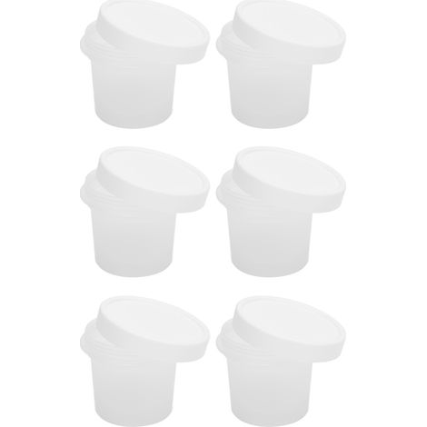 Lot de 10 verrines à dessert avec couvercles, en plastique PP résistant aux hautes températures, idéales pour servir pudding, yaourt, glace et fruits (200 ml). (1/5)
