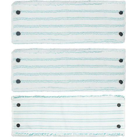 Serpillères de rechange, serpillères en microfibre pour têtes de rechange pour serpillères Leifheit Clean Twist M Micro Duo, chiffon, 3 pièces (1/5)