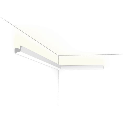 Eckleiste Orac Decor CX189 AXXENT Eckleiste für Indirekte Beleuchtung Zierleiste Stuckleiste modernes Design weiß 2 m (1/5)