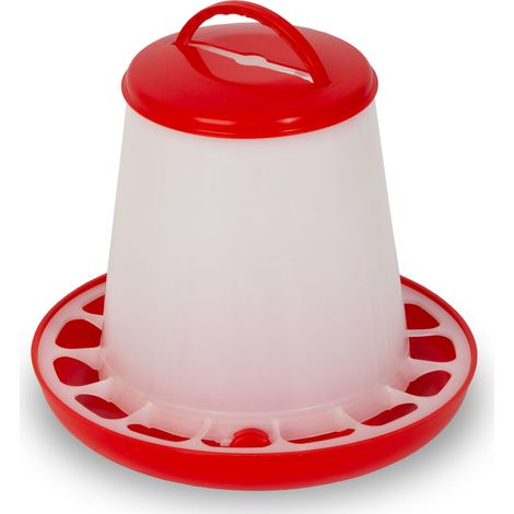 Comedero para aves 1,5kg pienso automático pollos PP copolímero granja asa EBERTH (1/5)