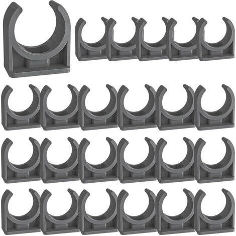 30 pièces Colliers de tuyau, colliers de serrage, Support en U pour tuyau, pour la fixation de tuyaux en acier inoxydable, tuyaux en plastique caoutchouc (1/5)