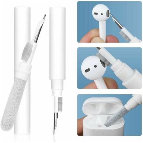 Kit de nettoyage pour Airpod Pro 1 2 multifonction 3 en 1 avec stylet de nettoyage pour écouteurs Bluetooth Kit de nettoyage Brosse de nettoyage pour écouteurs (1/5)