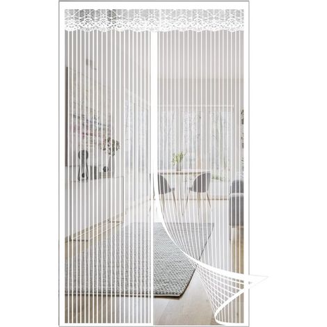 Zanzariera magnetica per porta, 21080 cm, senza foratura, con velcro, per telai in legno, ferro e acciaio inossidabile, nera. (1/5)