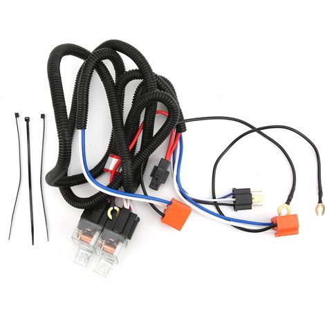 Faisceau de câbles relais phare PE étanche Kit d'amélioration d'éclairage DC 12V