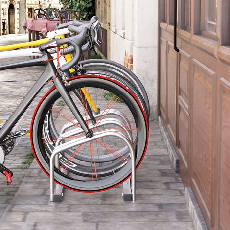 Porte-vélos pour 3 vélos en tubes d'acier (1/5)