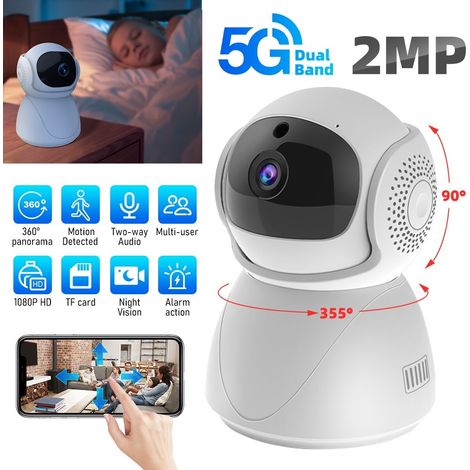 FLITI 5G 1080P HD PTZ Indoor Wireless WiFi IP Camera with 360° Dome Surveillance (1/5)