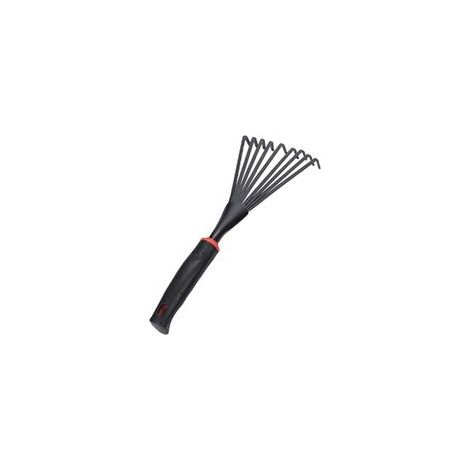 Gartenrechen, 33 cm langer Strauchrechen aus Edelstahl, kurzer Stiel, geeignet für Gartenarbeiten, zum Auflockern des Bodens, Pflanzen und Jäten. – Crezuo