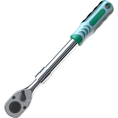 Clé à cliquet à longueur réglable 90 dents - Poignée ergonomique professionnelle - Réparation automobile - Clé à poignée ergonomique en acier (1/5)