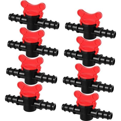Vanne de Commutation d'Irrigation Goutte à Goutte Robinets-Vannes pour Robinet Barbelé Double Mâle 1/2 Pouce (8) (1/5)