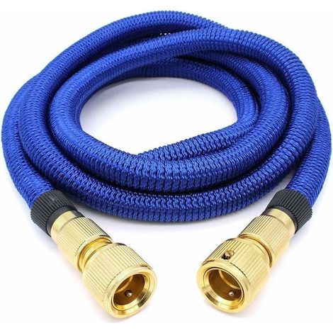 Tuyau d'eau de jardin rétractable avec raccords métalliques pour irrigation/nettoyage de jardin/lavage de voiture (2,5 m) (1/5)