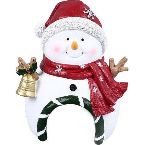 Décoration d'aquarium de Noël Aménagement paysager Polyvalent Ornements d'aquarium de Noël en résine pour Aquarium Bureau à Domicile (Xmas Snowman) (1/5)