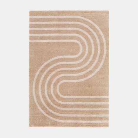 Tapis doux en matière recyclée - Soft Line - Beige - 160 x 230 cm (1/5)