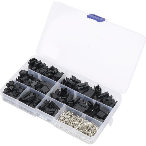 Kit d'assortiment de 480 connecteurs mâles à 2/3/4 broches de 2,54 mm (1/5)