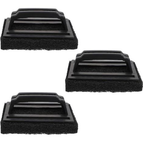 Filiyano-Lot de 3 brosses de nettoyage pour barbecue, grattoirs et brosses à récurer remplaçables avec manche. (1/5)